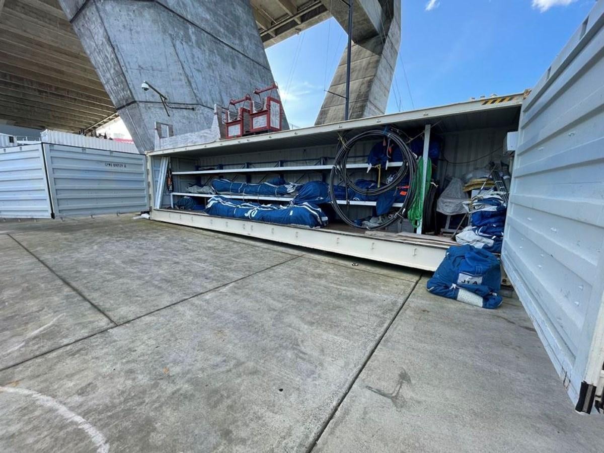 a building with a lot of junk aboard BLACK JACK IV Yacht for Sale