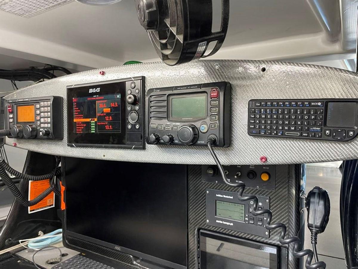 the inside of a vehicle aboard BLACK JACK IV Yacht for Sale