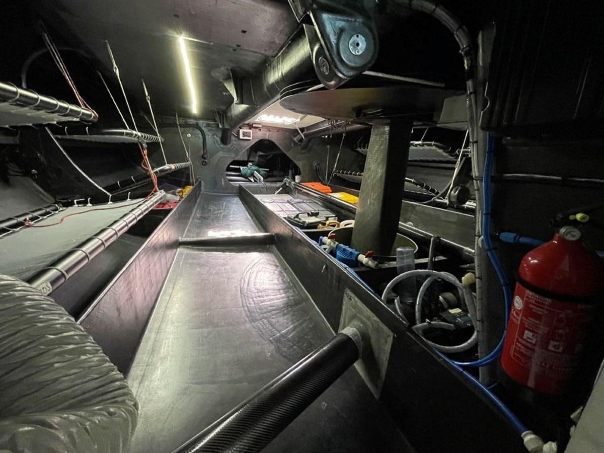 a large room with machinery aboard BLACK JACK IV Yacht for Sale