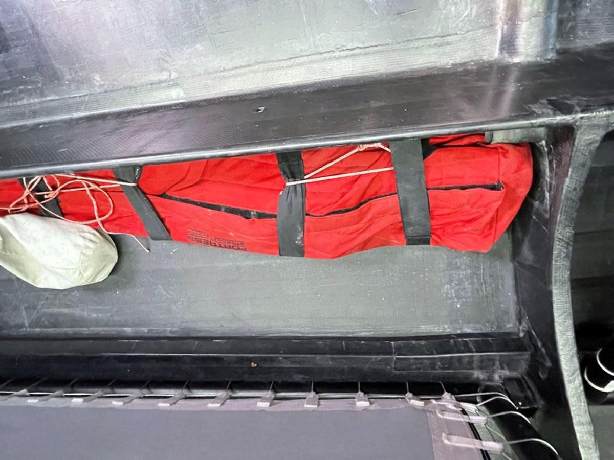 a red and black object aboard BLACK JACK IV Yacht for Sale