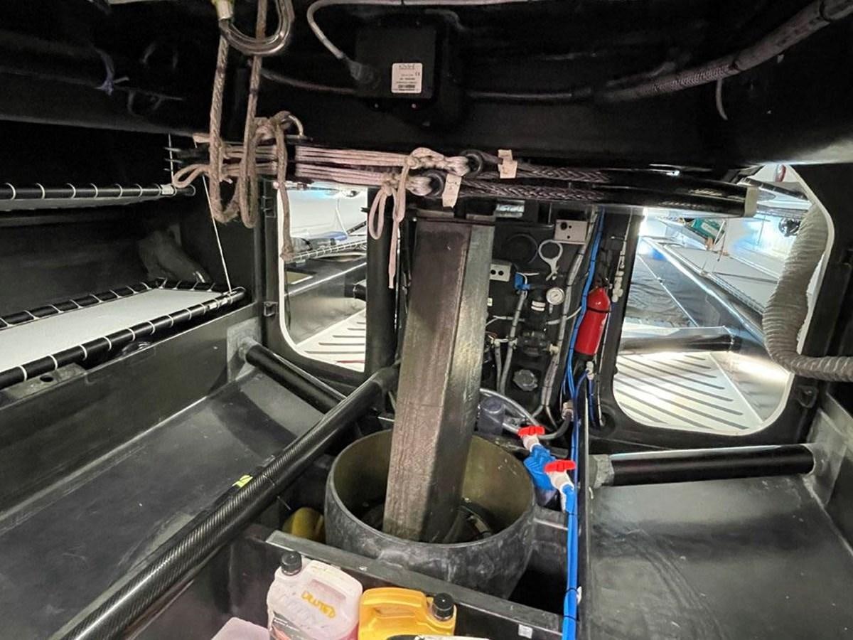 a car with a large pipe aboard BLACK JACK IV Yacht for Sale