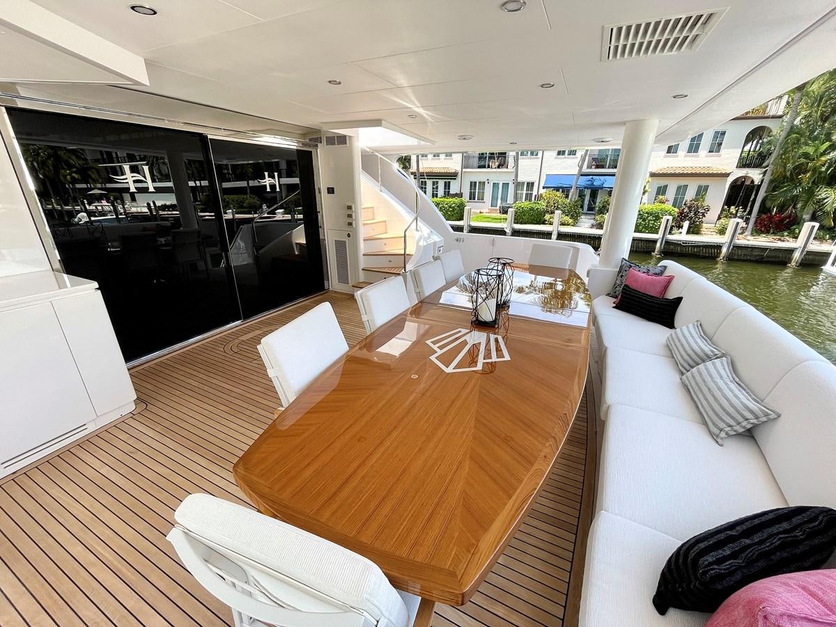 a living room with a wood floor aboard NEW BOAT WITH FULL WARRANTIES Yacht for Sale