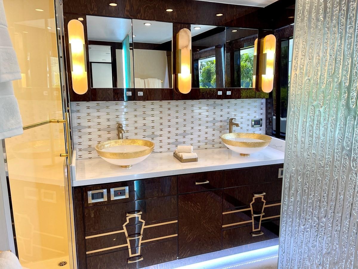 a couple of sinks in a bathroom aboard NEW BOAT WITH FULL WARRANTIES Yacht for Sale