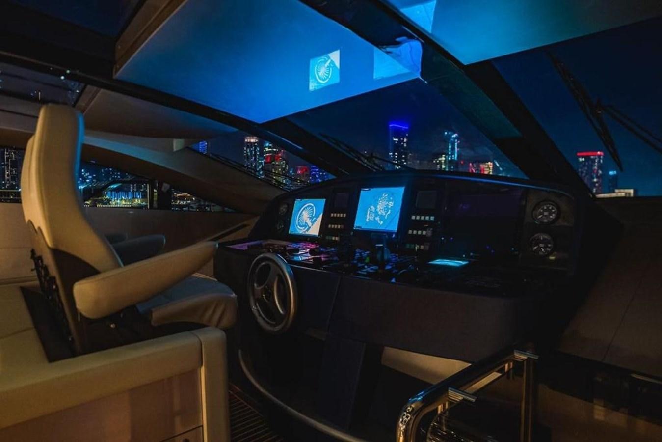 the inside of a control room aboard LADY MAIA Yacht for Sale