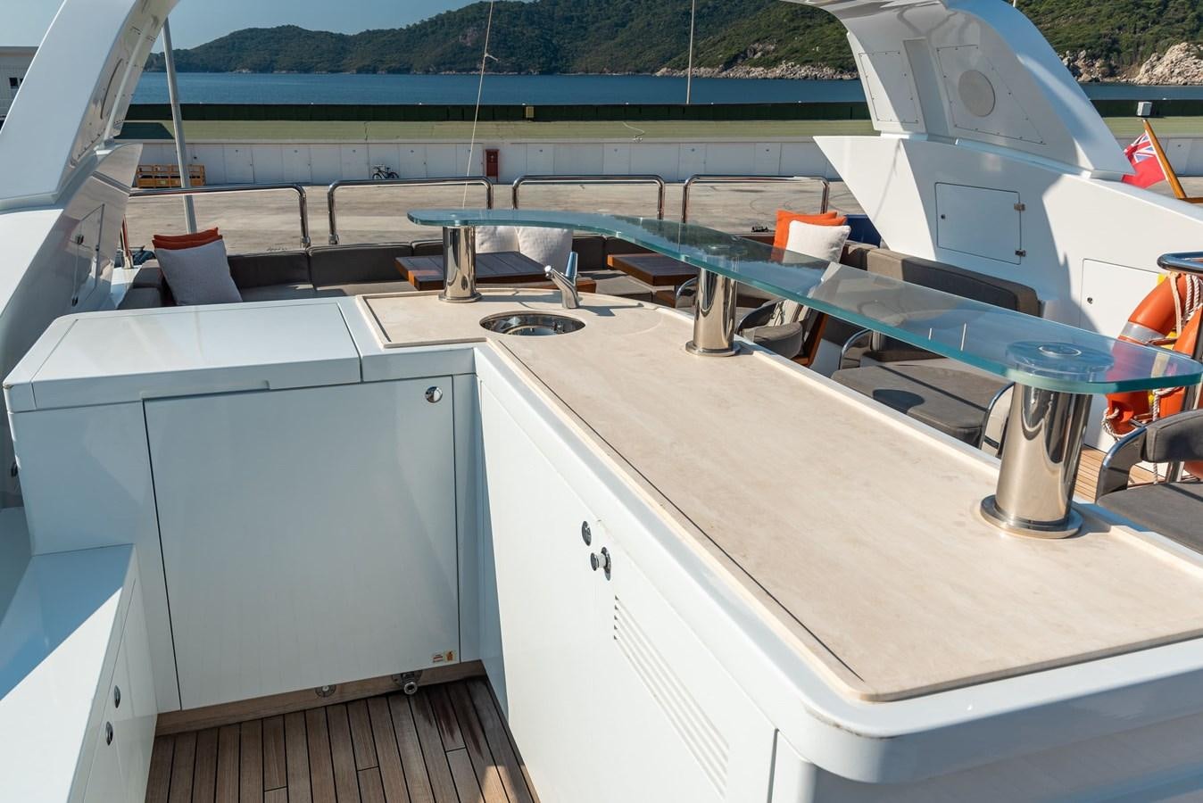 a large white machine aboard ASYA Yacht for Sale