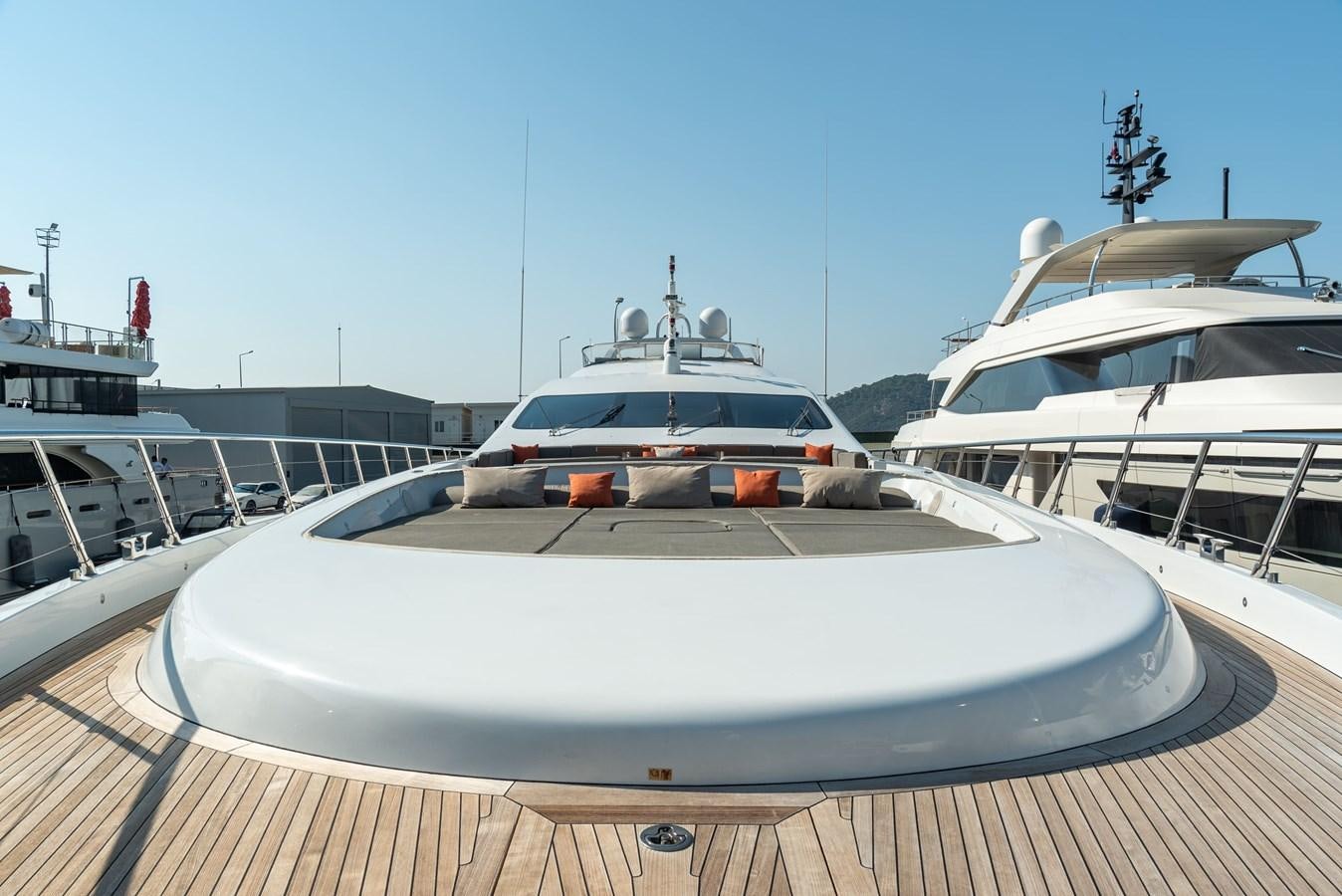 a group of boats parked in a harbor aboard ASYA Yacht for Sale