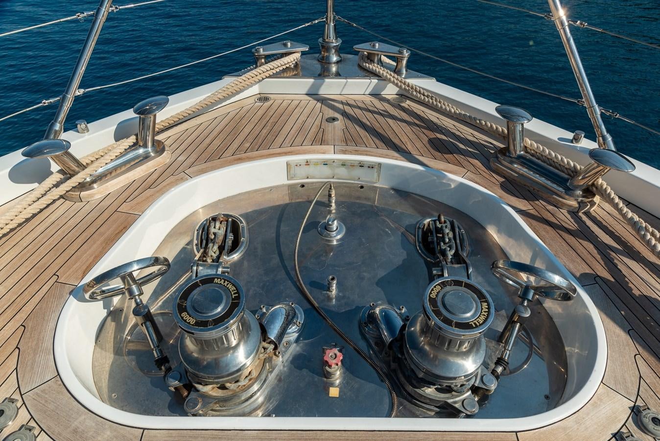 a large ship on the water aboard ASYA Yacht for Sale