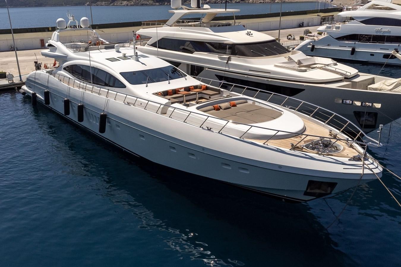 a white yacht in the water aboard ASYA Yacht for Sale