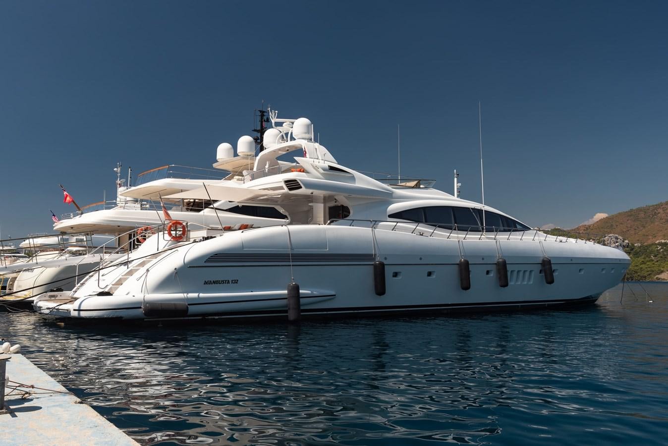 a white yacht in the water aboard ASYA Yacht for Sale