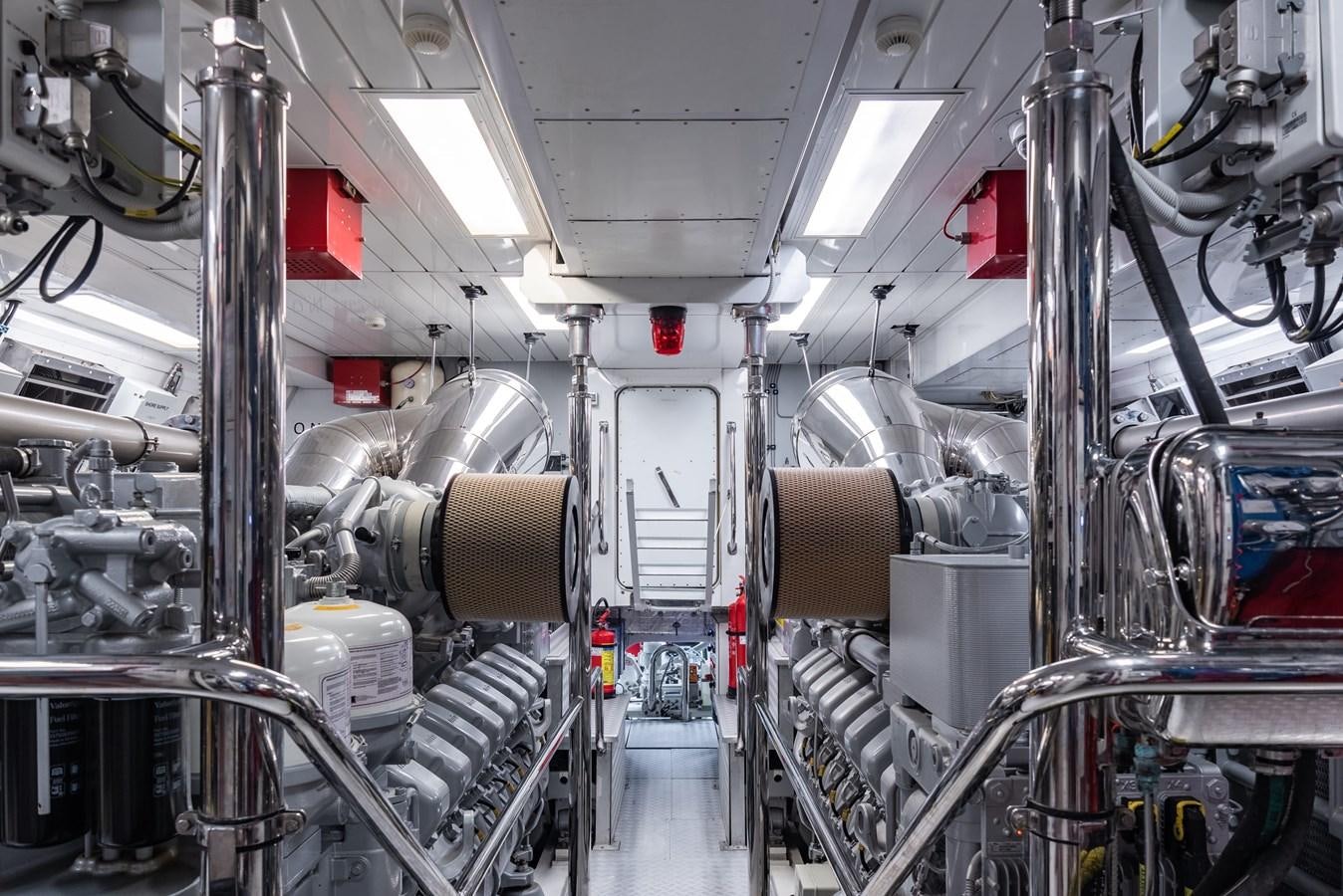 a machine with many pipes aboard ASYA Yacht for Sale