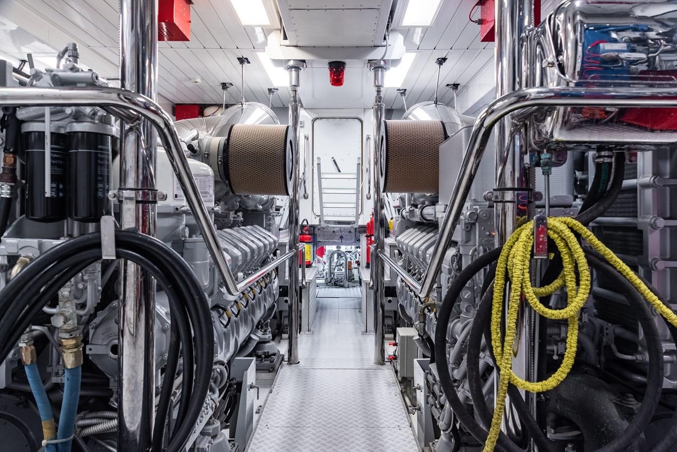 a large factory with several machines aboard ASYA Yacht for Sale