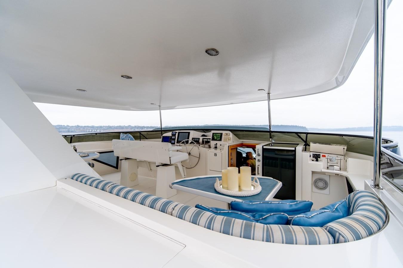 inside of a white airplane aboard SHADOWFAX Yacht for Sale