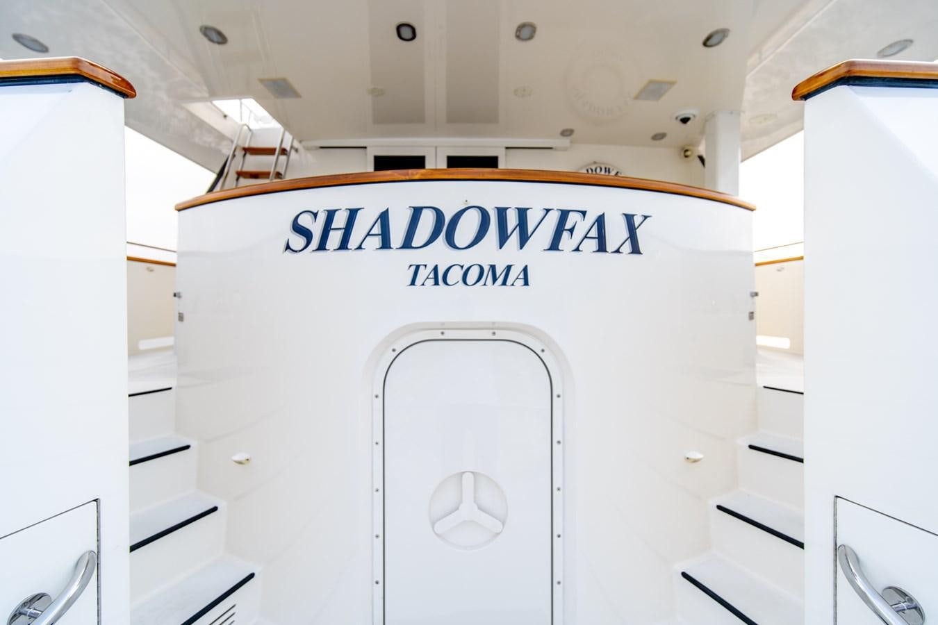 a white machine with a sign on the front aboard SHADOWFAX Yacht for Sale