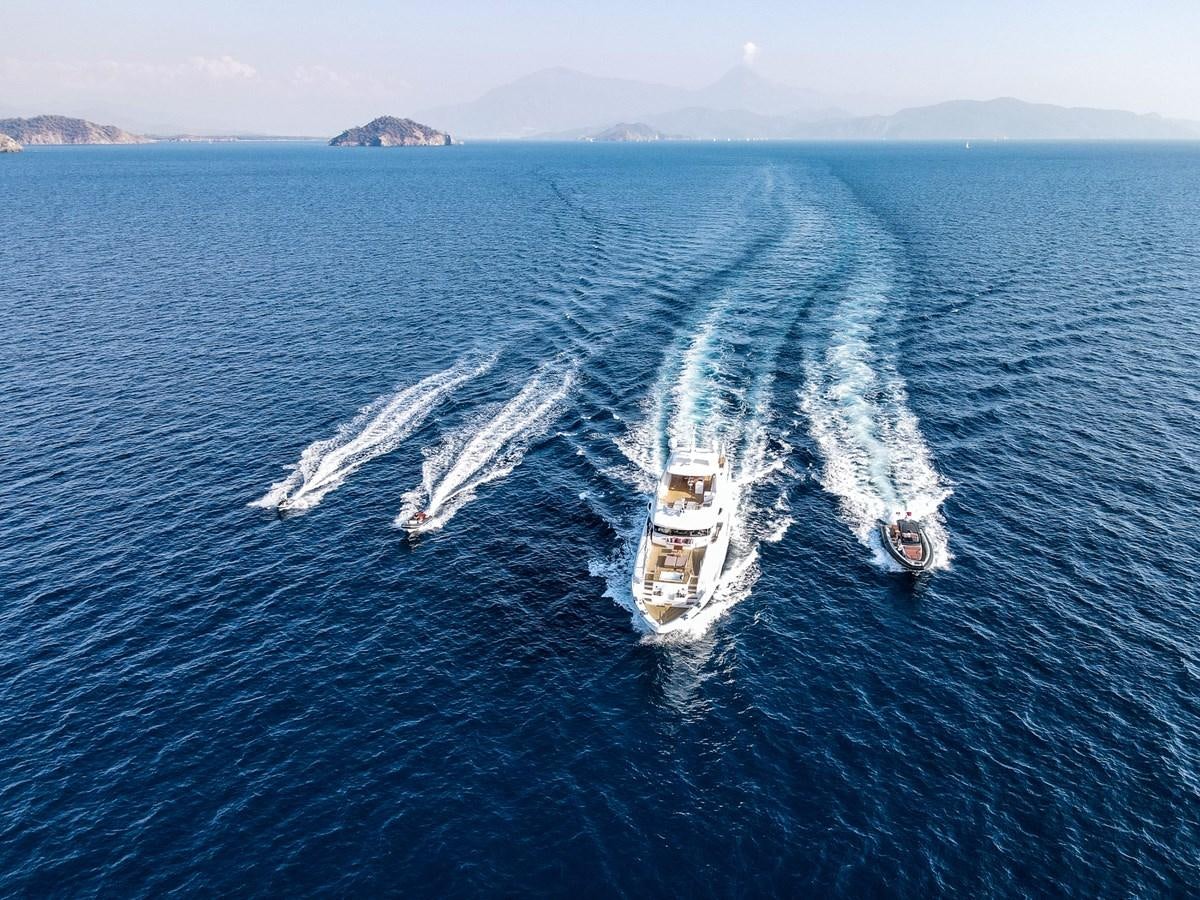 a boat on the water aboard SUNRISE Yacht for Sale