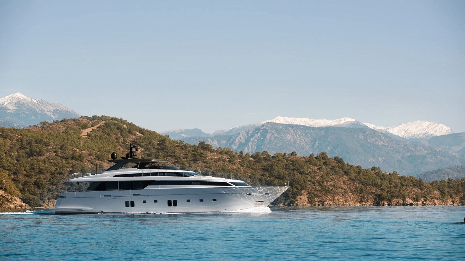 a boat on the water aboard 2018 SANLORENZO SL118 #614 Yacht for Sale