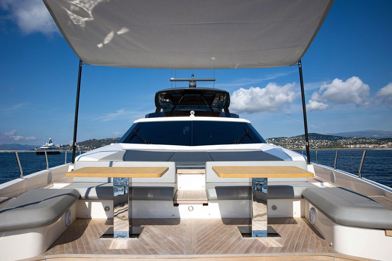 a boat on a deck aboard L'OPERA Yacht for Sale