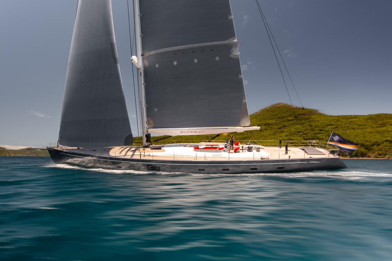 a boat sailing on the water aboard SILVERTIP Yacht for Sale