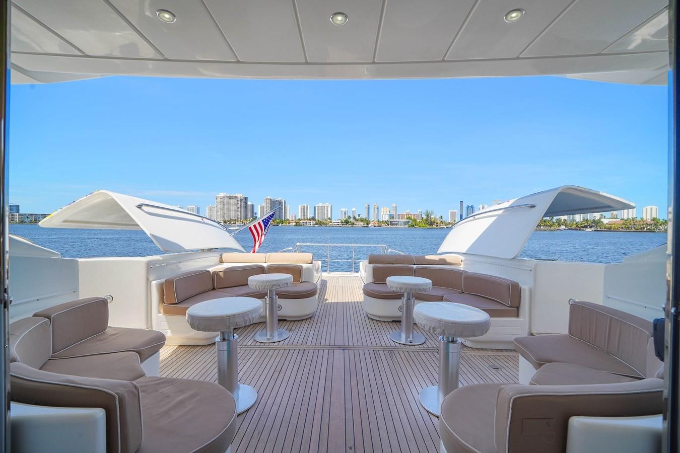 a boat on the water aboard 108' MANGUSTA 2002 Yacht for Sale