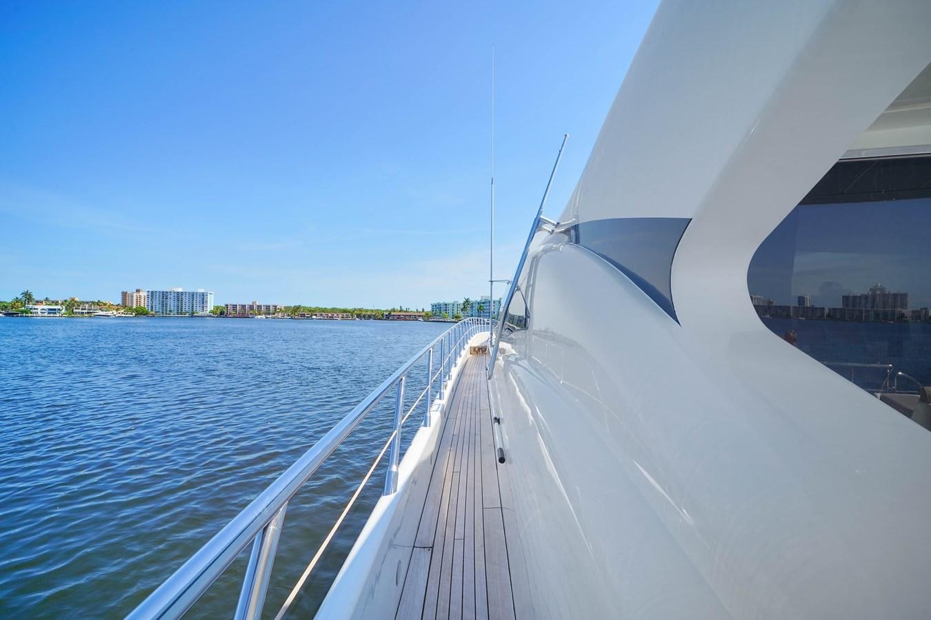 a boat on the water aboard 108' MANGUSTA 2002 Yacht for Sale