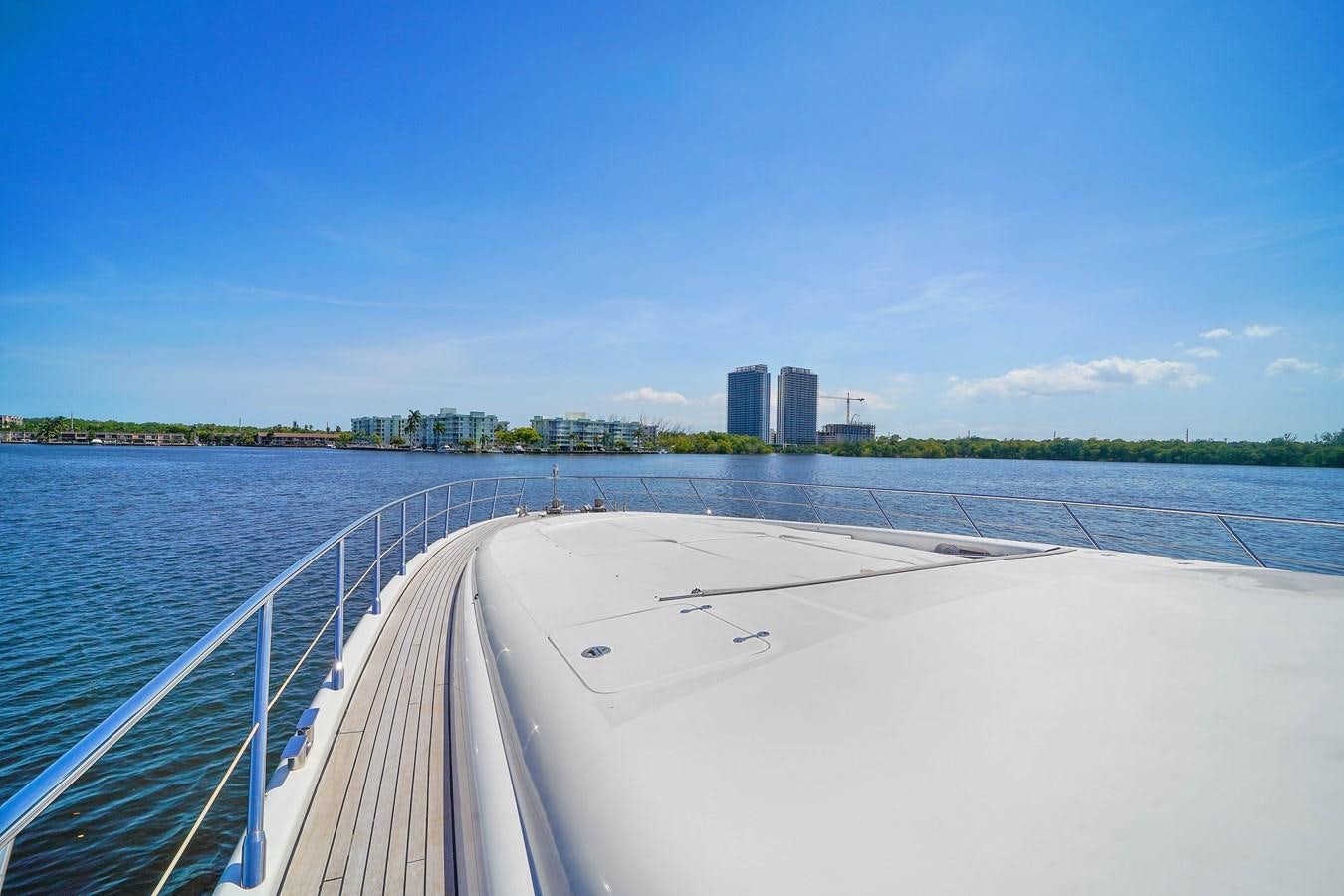 a boat on the water aboard 108' MANGUSTA 2002 Yacht for Sale