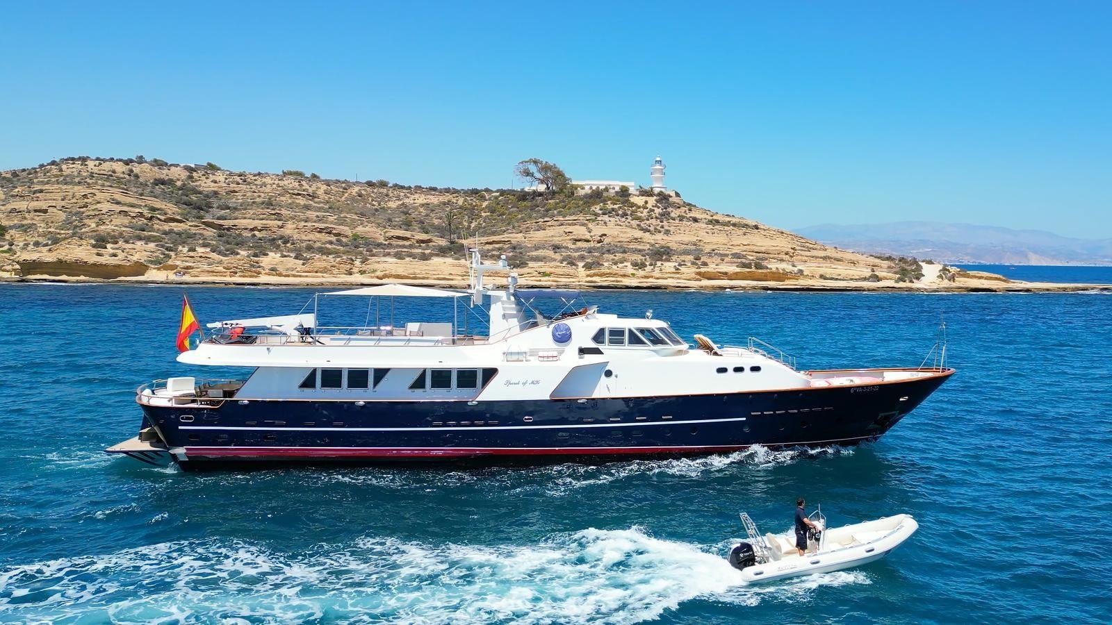 a boat on the water aboard SPIRIT OF MK Yacht for Sale