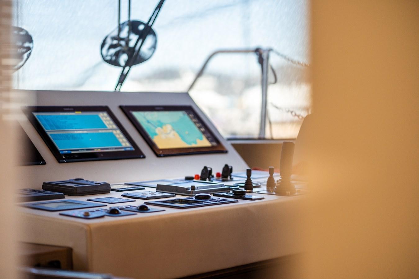 a game console and a television aboard ONE FORCE Yacht for Sale