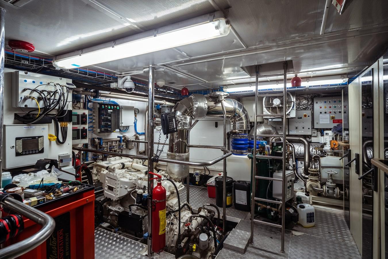 a room with machinery aboard ONE FORCE Yacht for Sale
