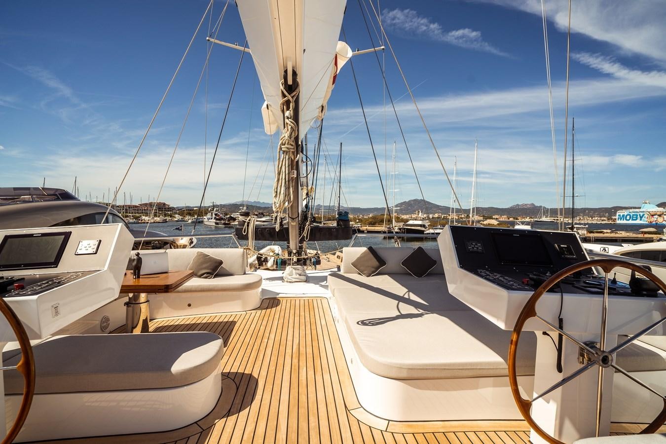 a boat on a dock aboard ONE FORCE Yacht for Sale