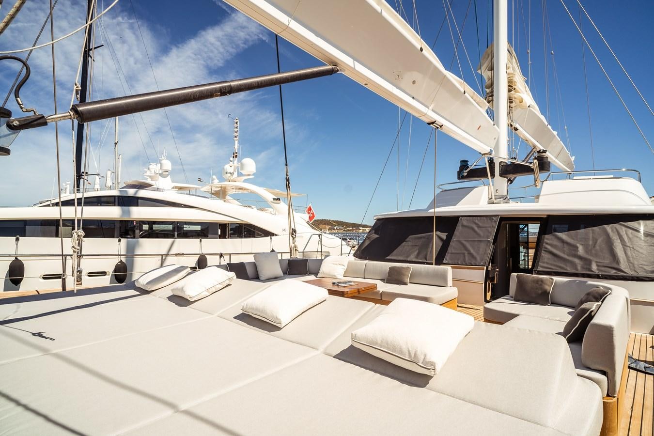 a boat in a large body of water aboard ONE FORCE Yacht for Sale
