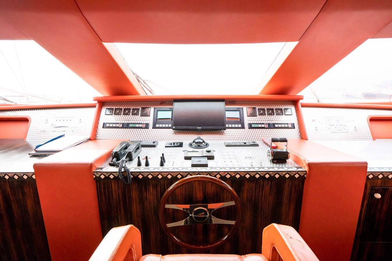 a close-up of a typewriter aboard CHASING SPIRIT Yacht for Sale