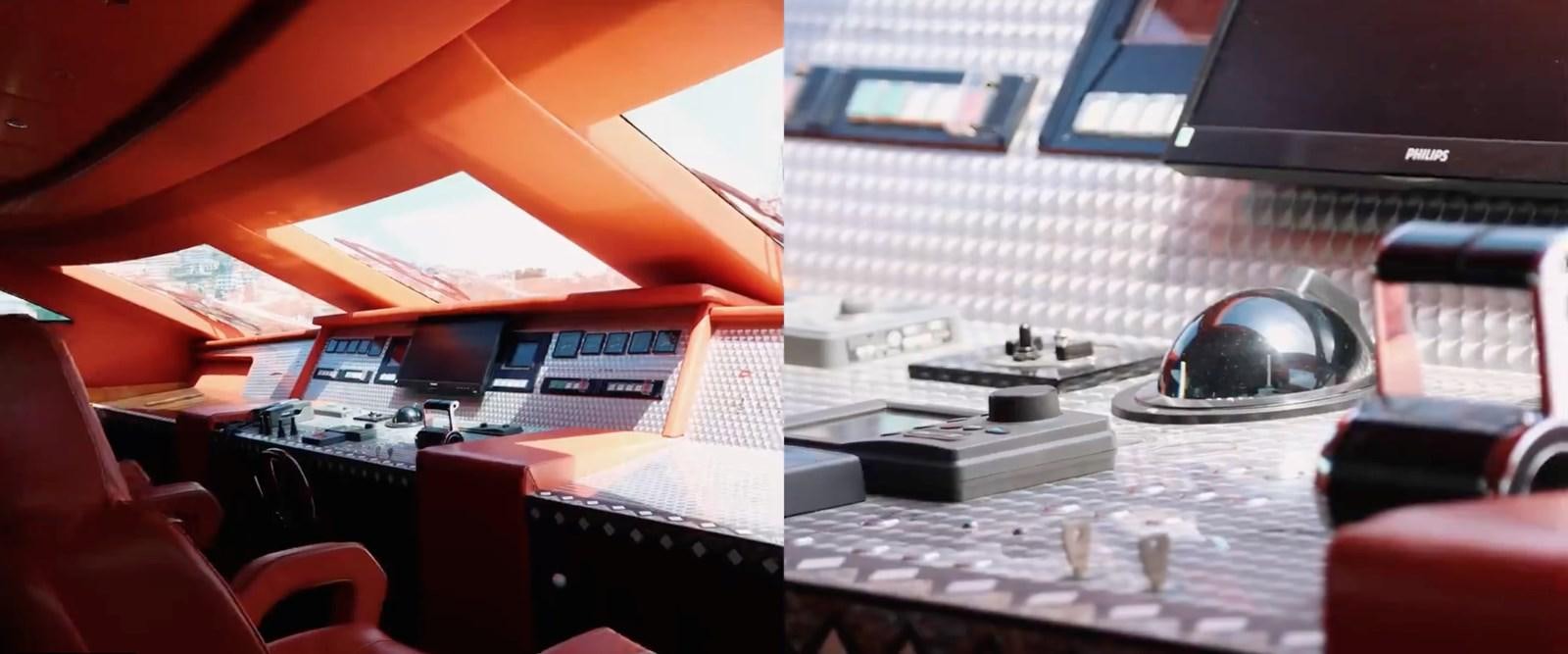 a computer screen and a computer aboard CHASING SPIRIT Yacht for Sale