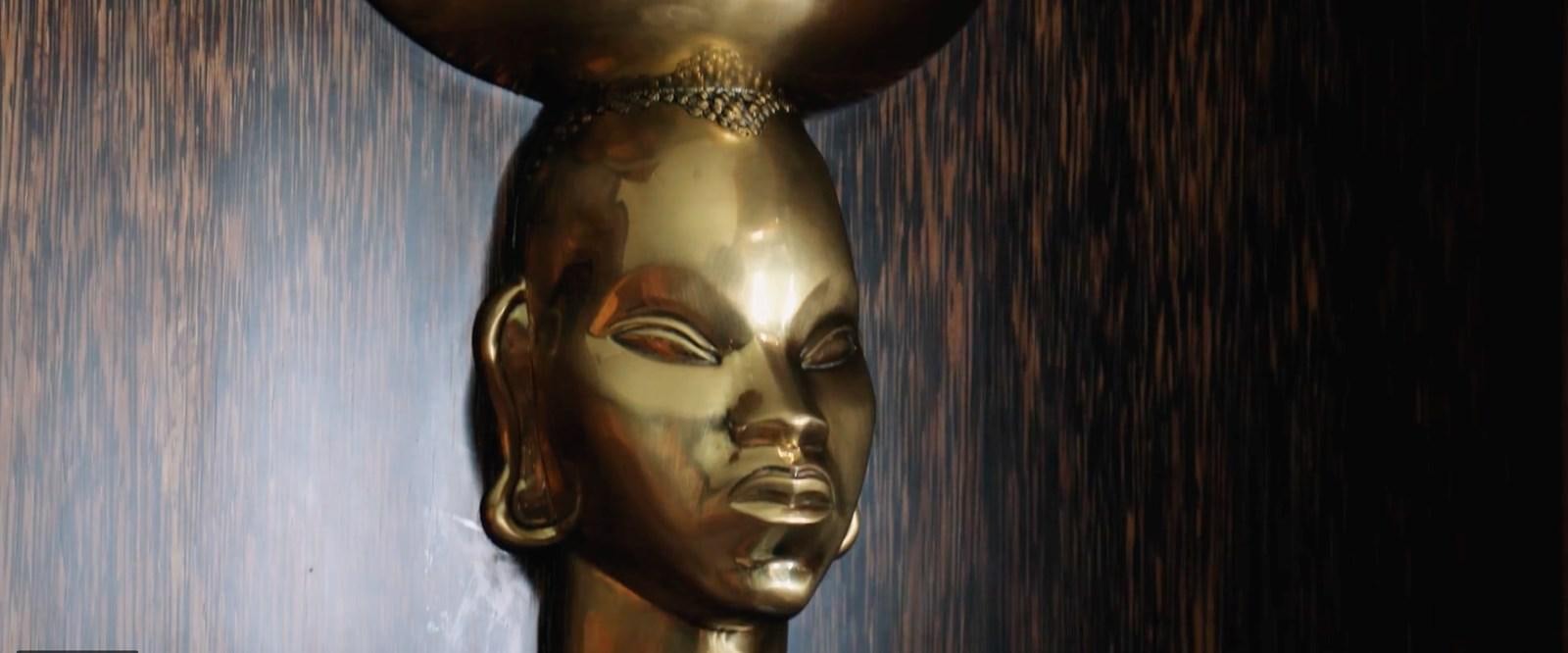 a statue of a person aboard CHASING SPIRIT Yacht for Sale