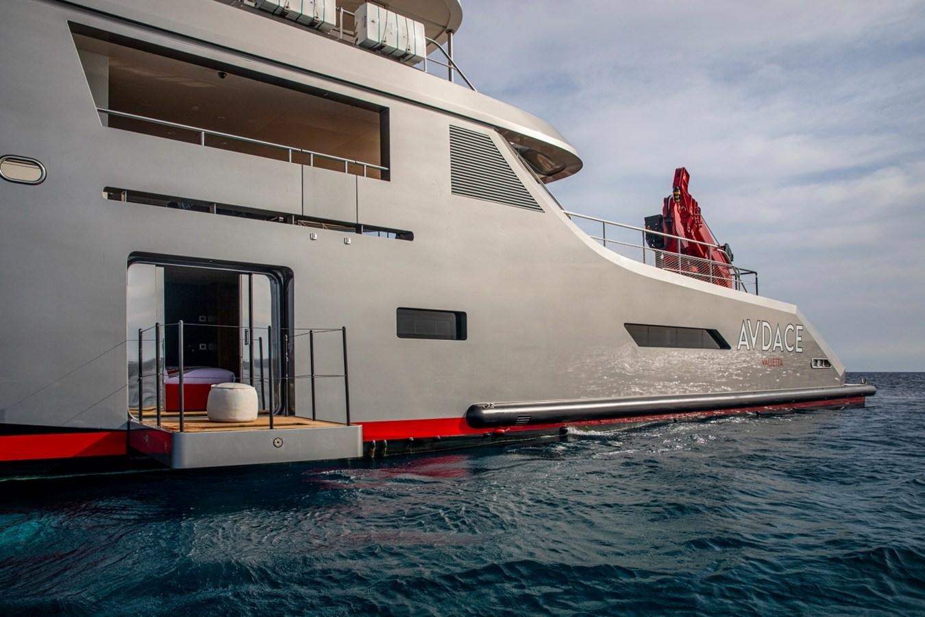 a boat in the water aboard AUDACE Yacht for Sale