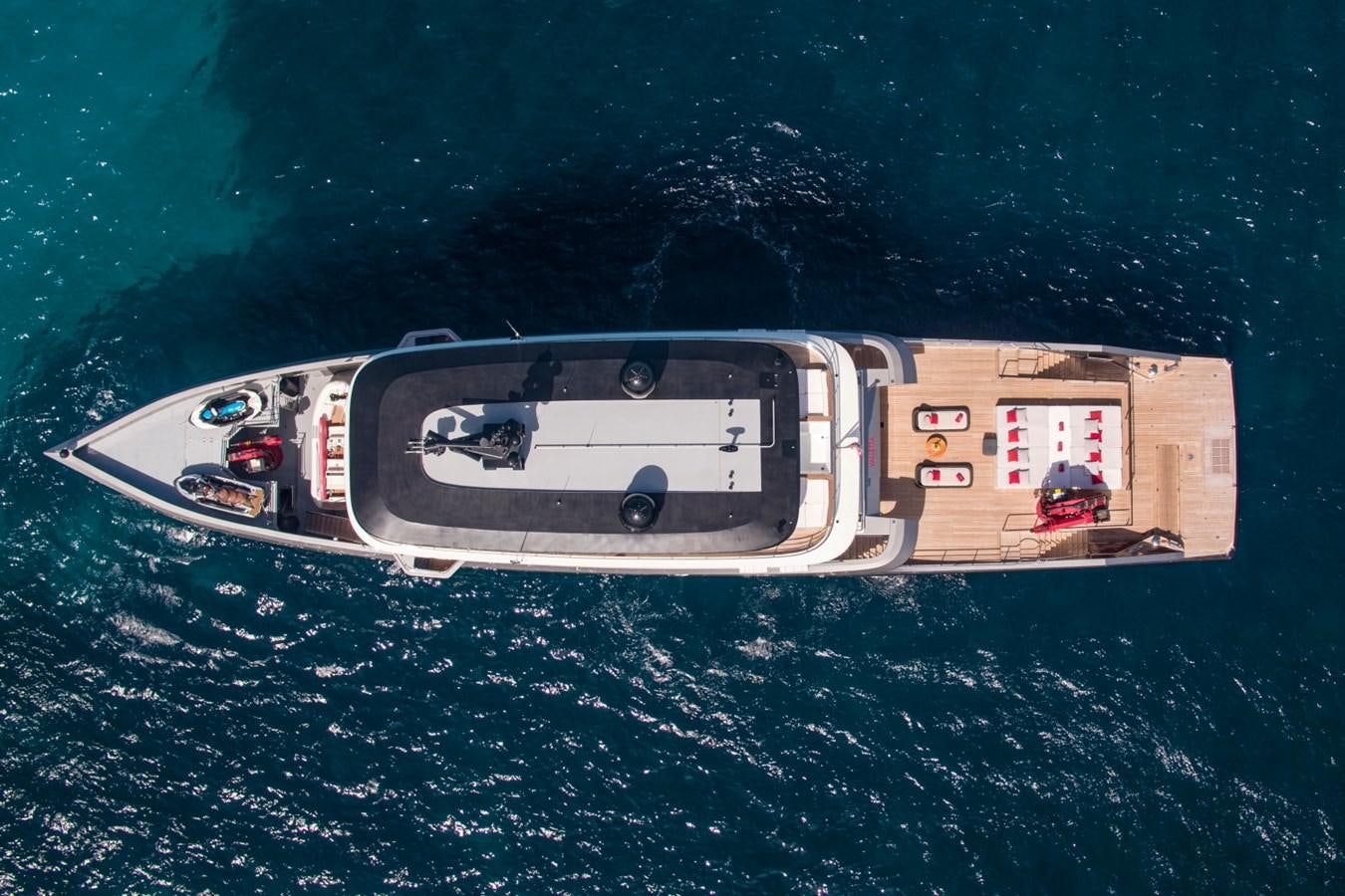 a space ship in the water aboard AUDACE Yacht for Sale