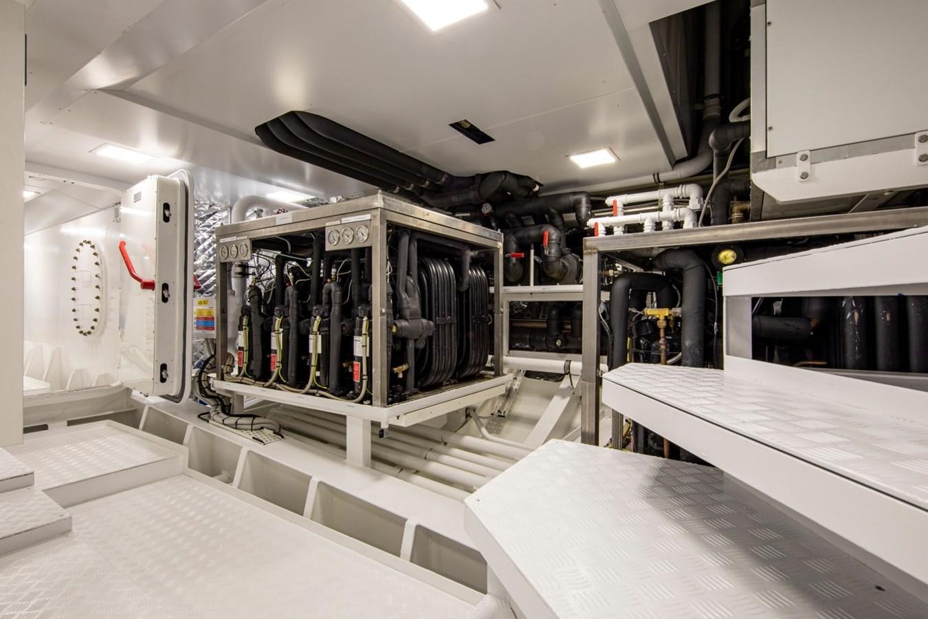 inside of a factory aboard AUDACE Yacht for Sale