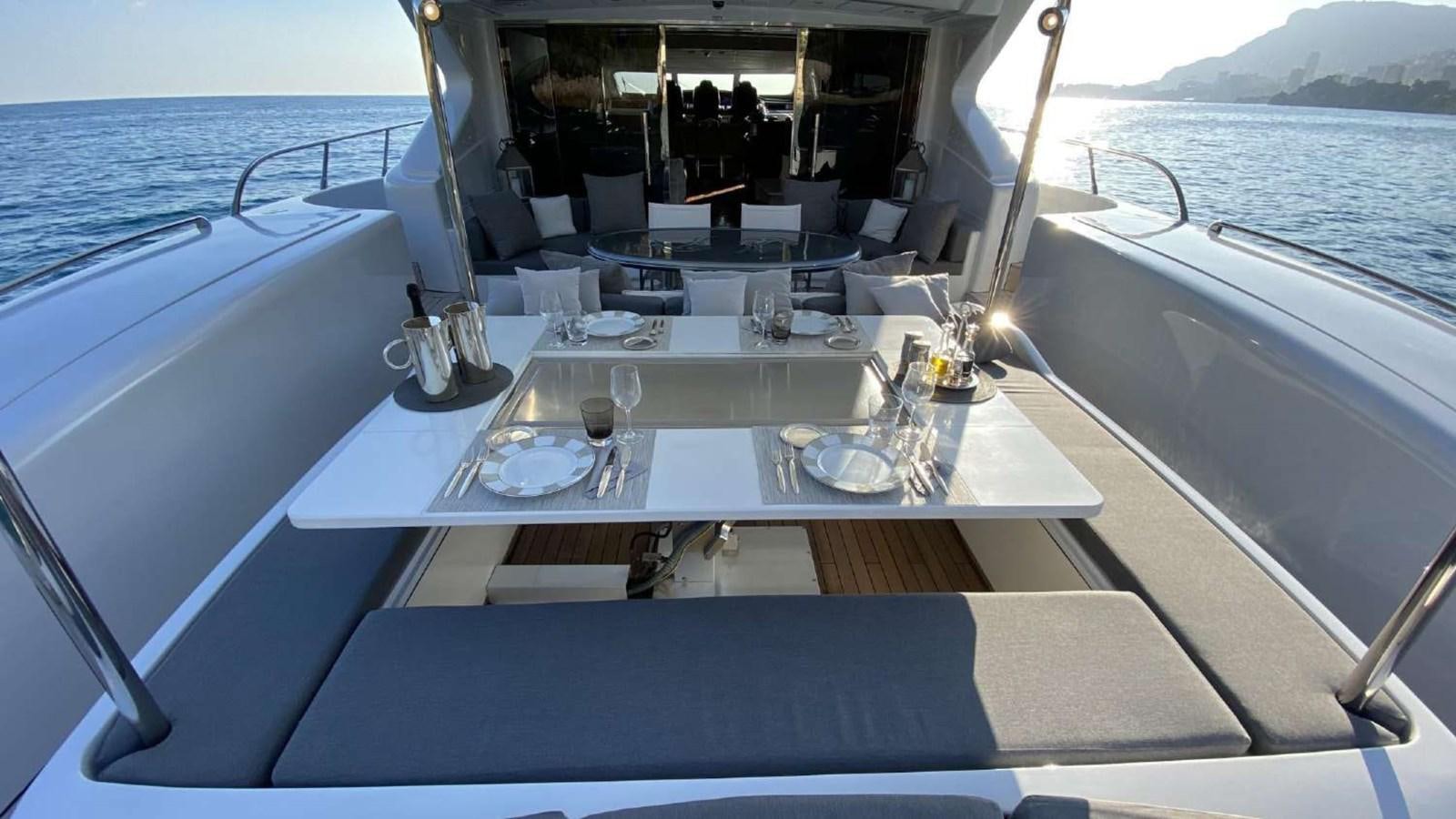 a table on a boat aboard SPLENDIDA Yacht for Sale