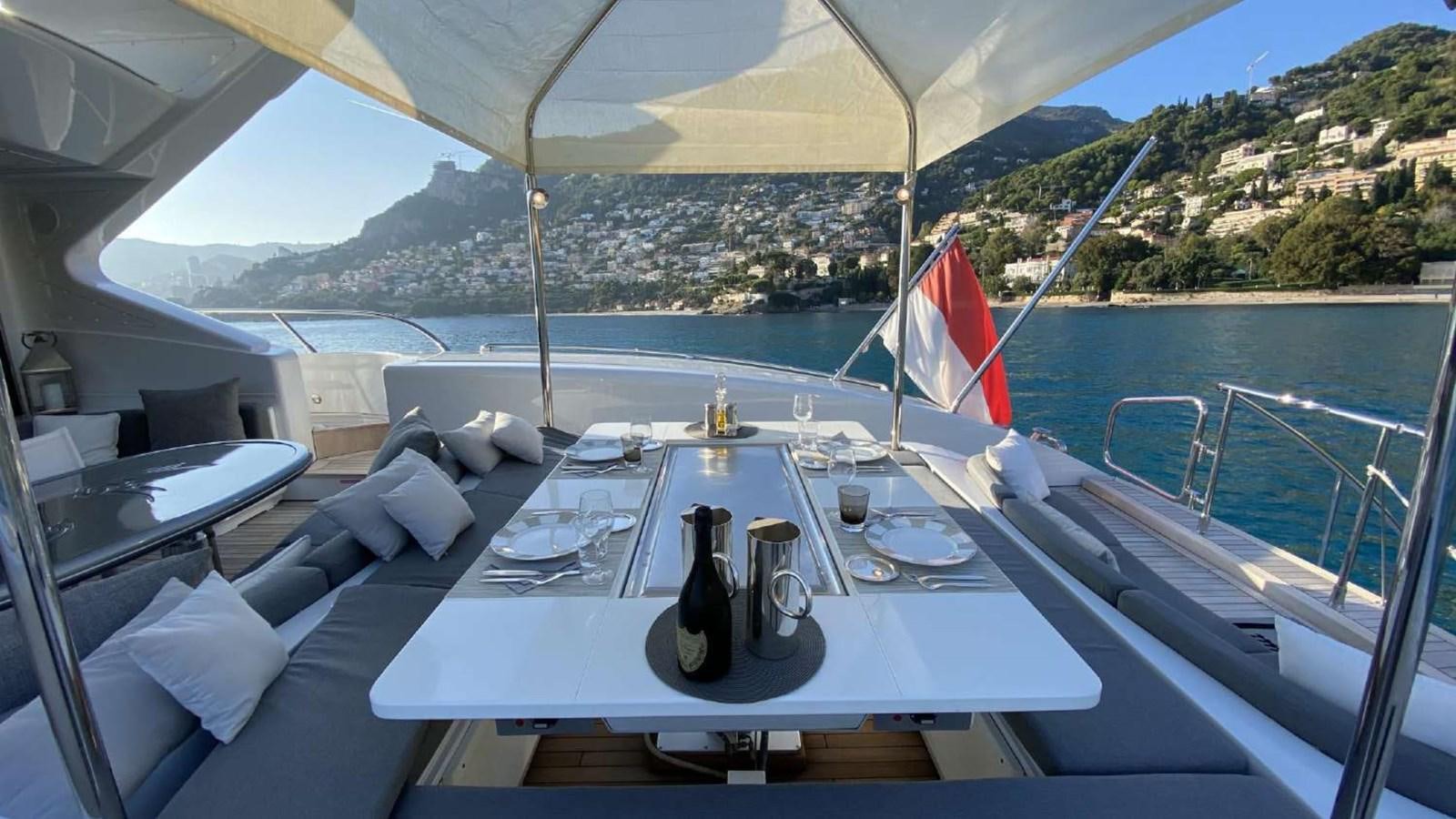 a table on a boat aboard SPLENDIDA Yacht for Sale