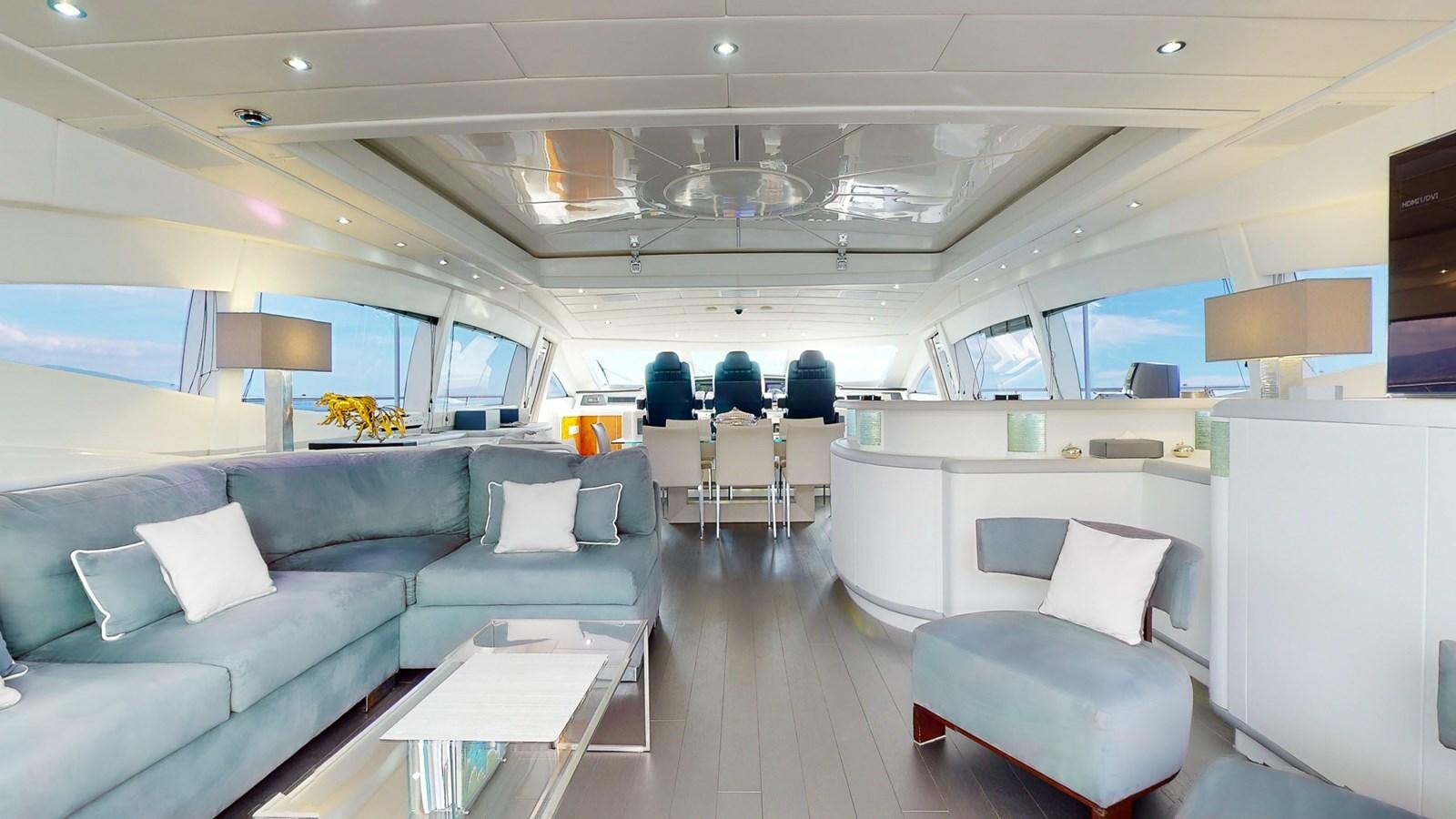 a room with a couch and a table aboard SPLENDIDA Yacht for Sale