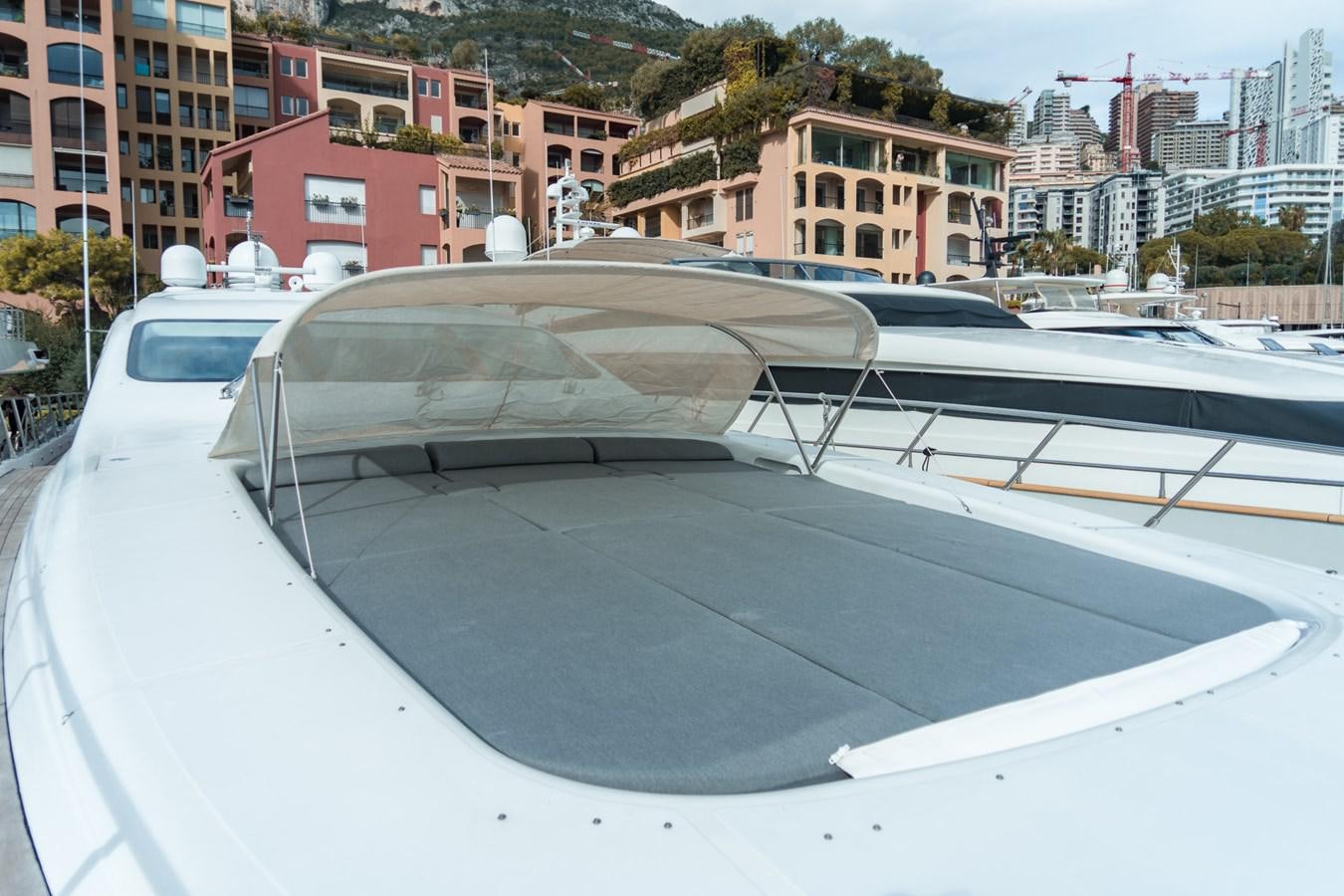 a row of white yachts aboard SPLENDIDA Yacht for Sale