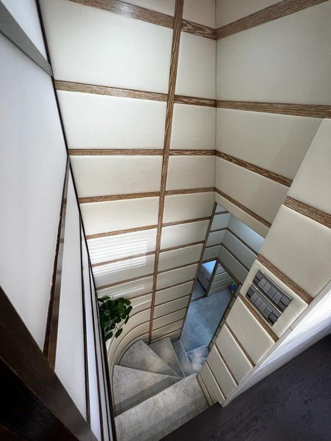 a tile wall with a window aboard DEAONE Yacht for Sale