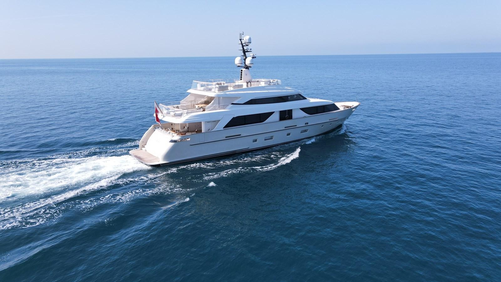 a white yacht in the water aboard NAYA 7 Yacht for Sale