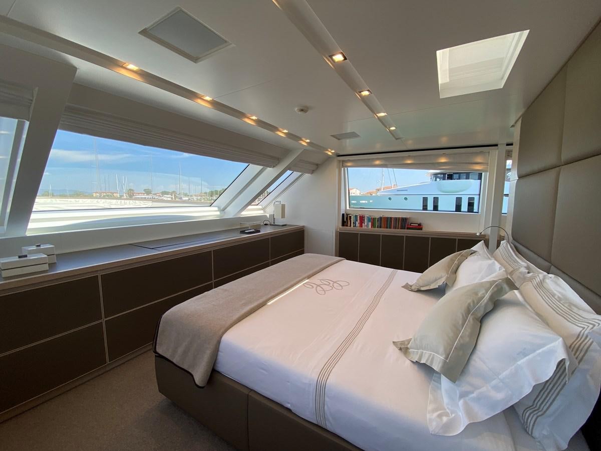 a room with two beds aboard NAYA 7 Yacht for Sale