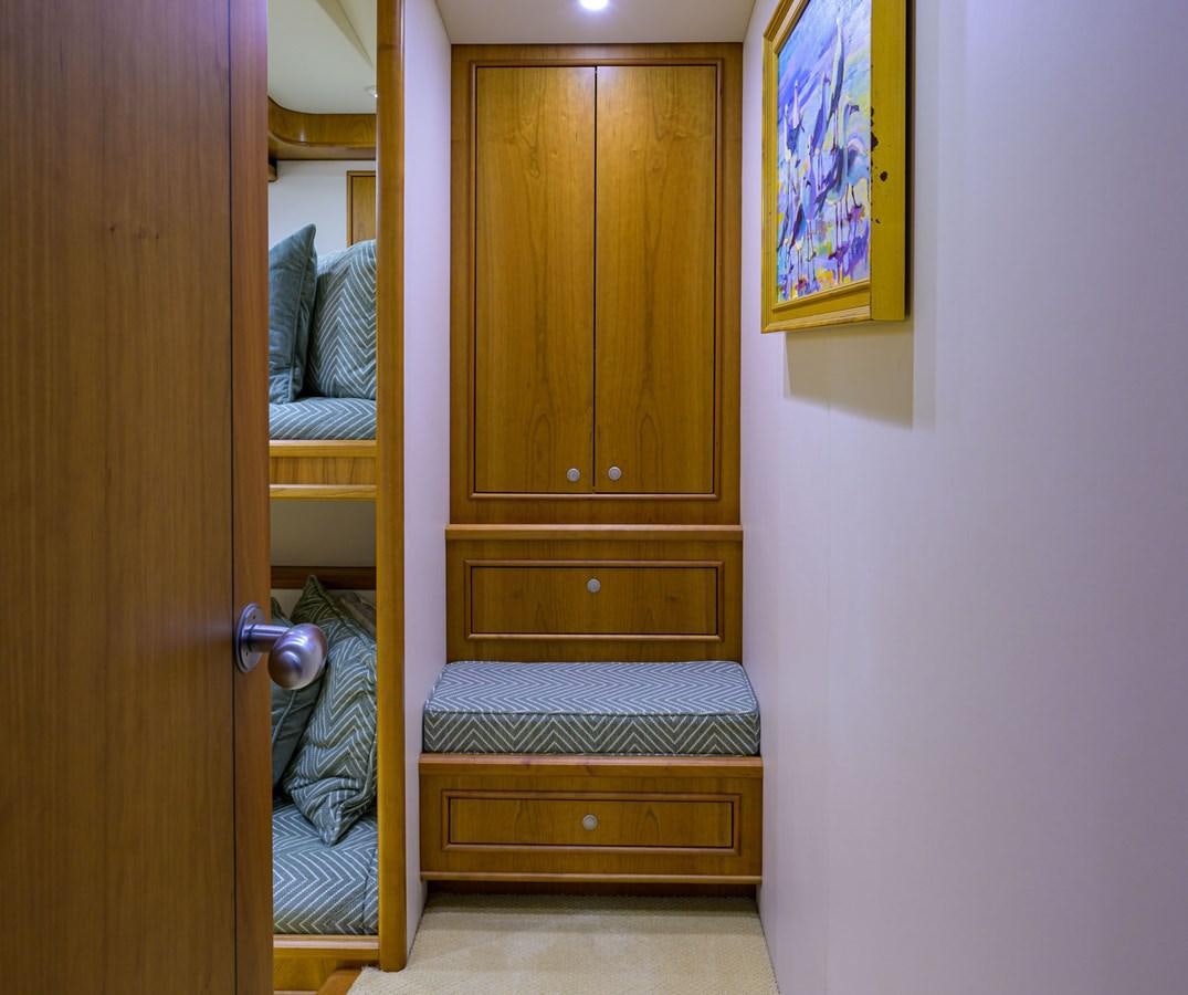 a door with a mirror above it aboard GEORGIA GIRL Yacht for Sale