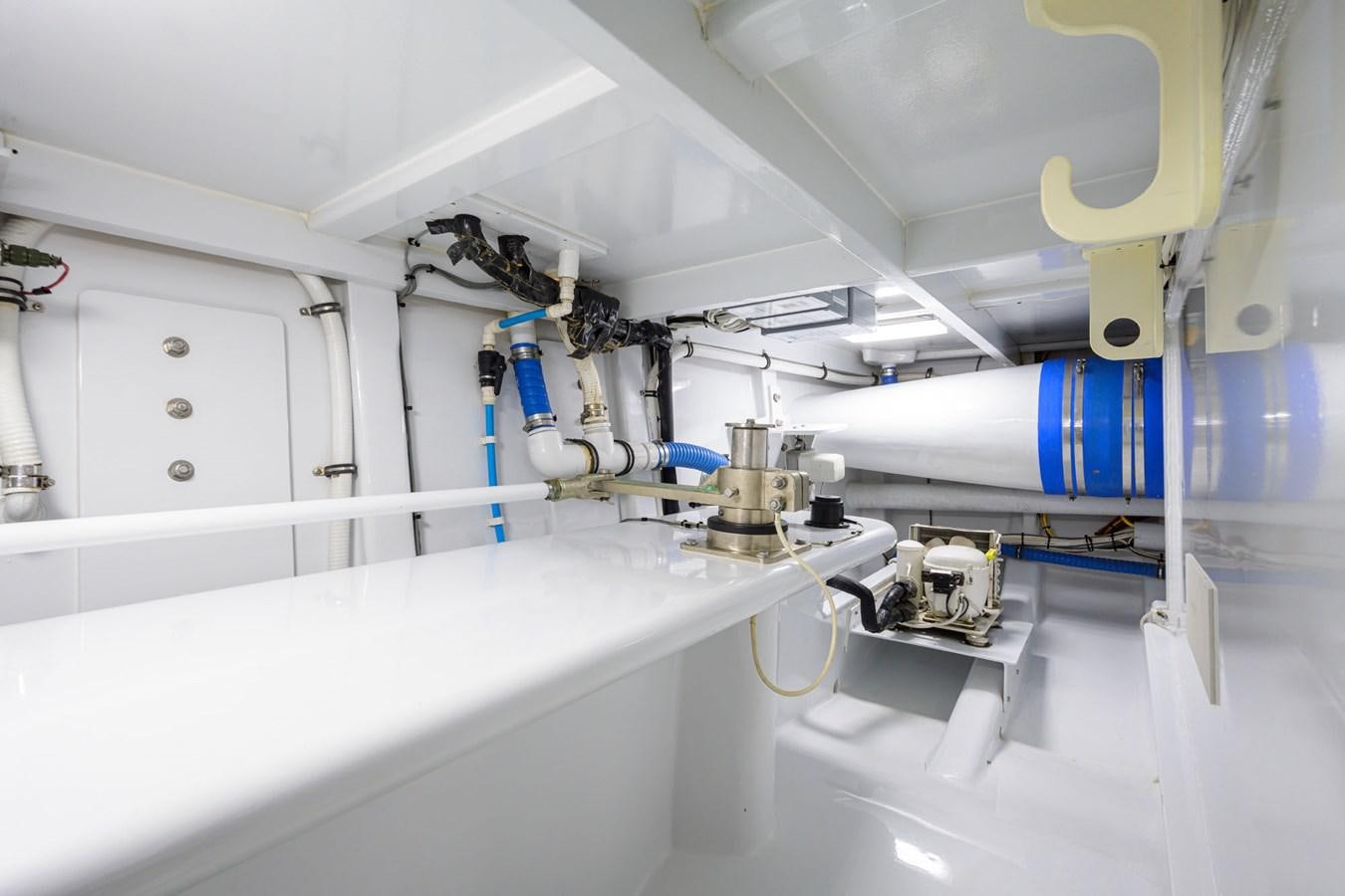 a room with pipes and tubes aboard GEORGIA GIRL Yacht for Sale