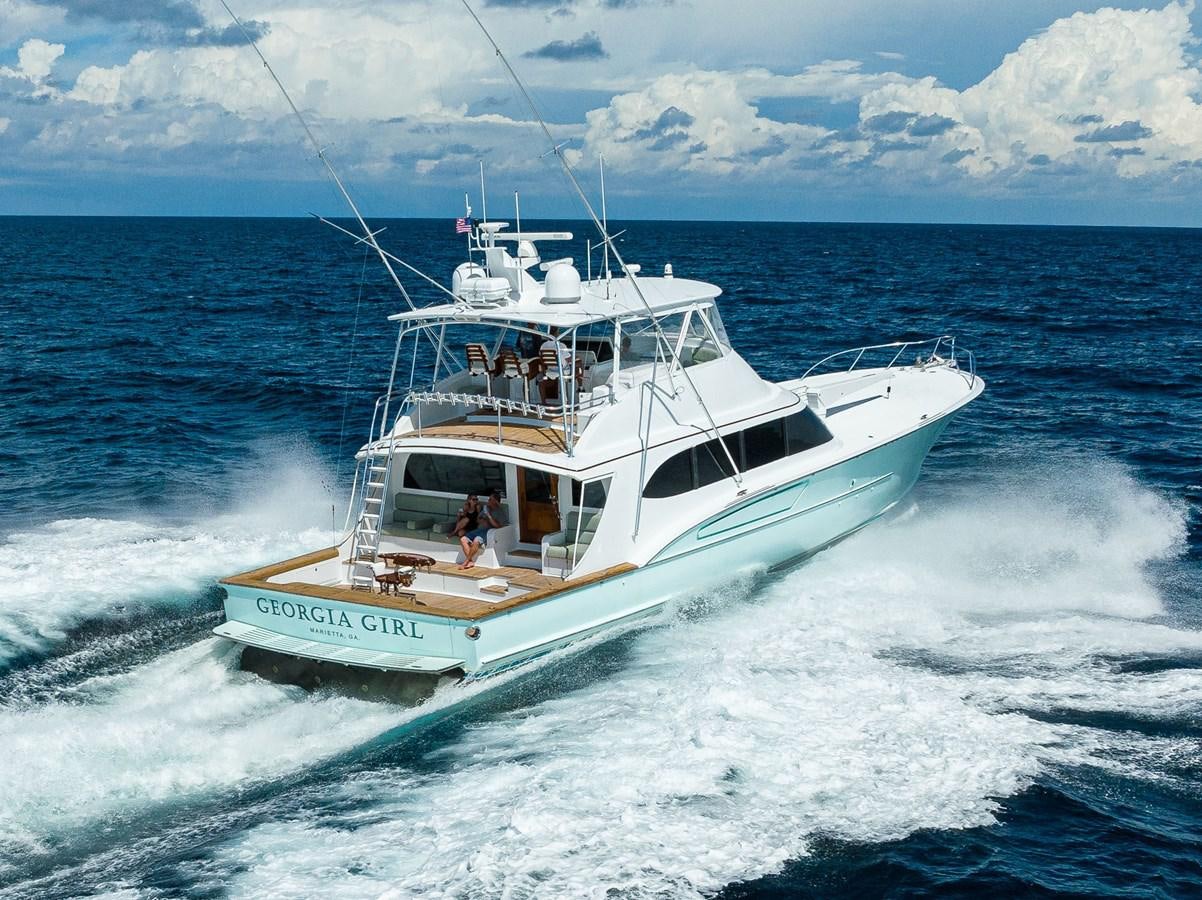 a boat on the water aboard GEORGIA GIRL Yacht for Sale