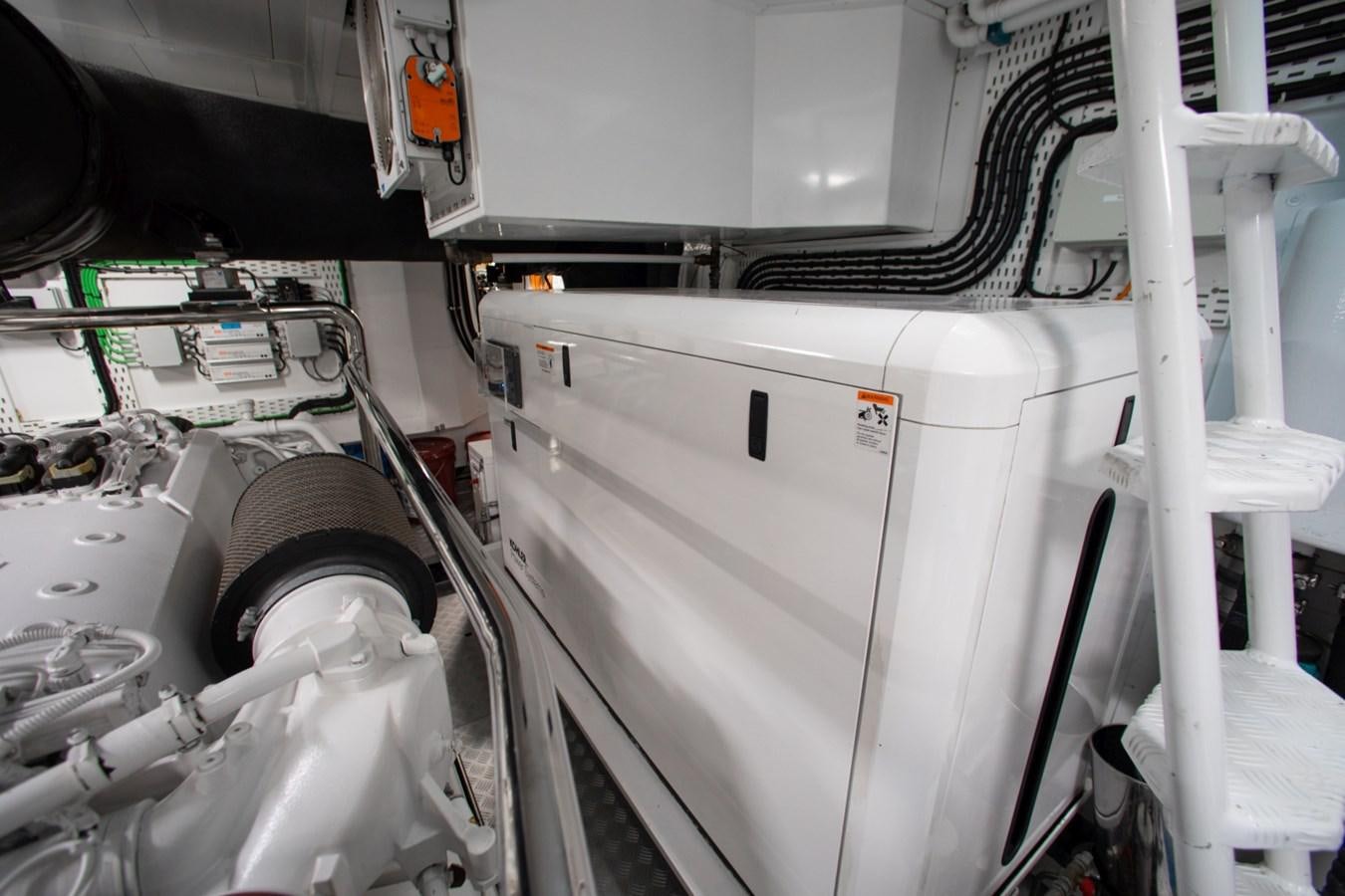 the inside of a car aboard INDIGO Yacht for Sale
