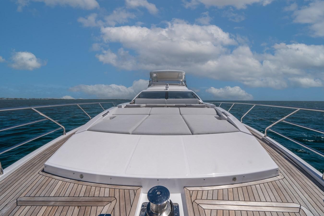 a boat on a deck aboard 2022 AZIMUT 72 FLYBRIDGE OUR TRADE Yacht for Sale