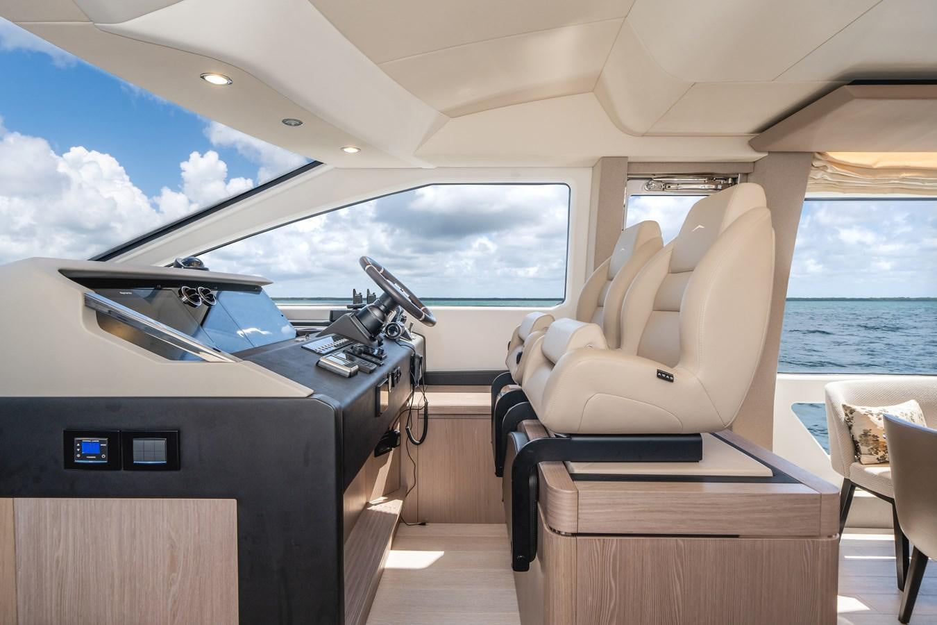 inside of a boat aboard 2022 AZIMUT 72 FLYBRIDGE OUR TRADE Yacht for Sale