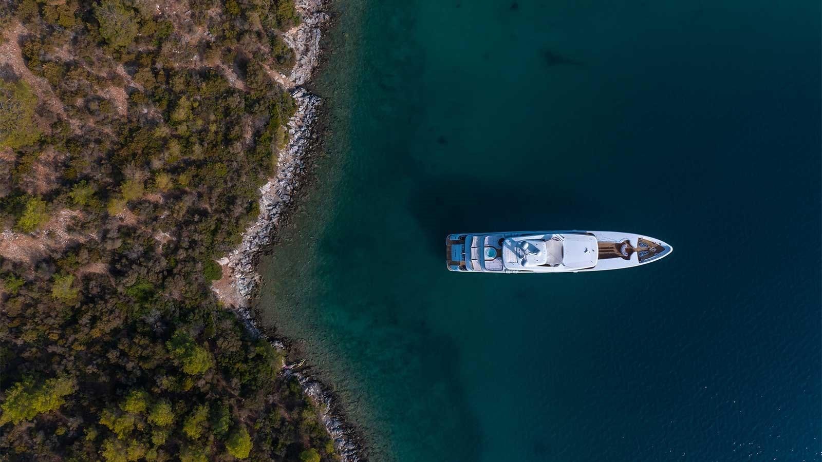 a boat in the water aboard IMMERSIVE Yacht for Sale