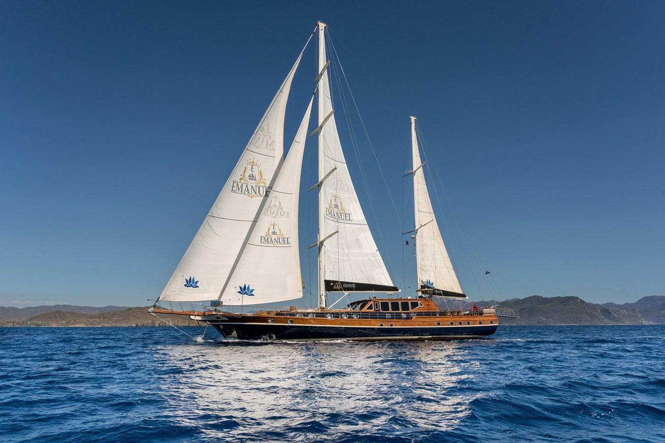 a sailboat on the water aboard EMANUEL Yacht for Sale